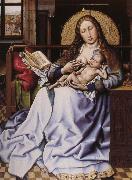 Robert Campin Maria with the child framfor hard Sweden oil painting artist